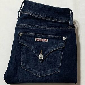 Hudson Collin Flap Skinny Jeans, Lowrise Dark Stretch Denim, Like New - 24